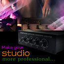 8 Channel Audio Stereo high-power Headphone Amplifier Mixer Monitor