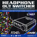 Audio Signal Selector Headphone Audio Output Switch With 4 Inputs And 4 Outputs