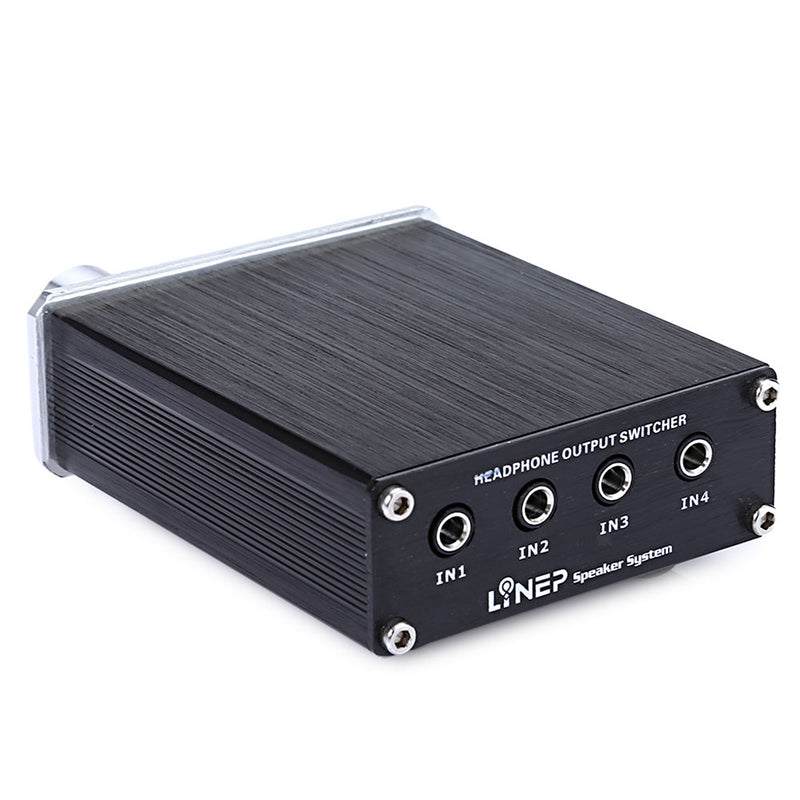 Audio Signal Selector Headphone Audio Output Switch With 4 Inputs And 4 Outputs
