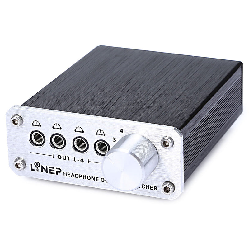 Audio Signal Selector Headphone Audio Output Switch With 4 Inputs And 4 Outputs