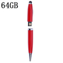 Multi Function 64GB USB Flash Drive Ballpoint Pen Capacitive Touch Stylus Pen for Android Devices and Tables,Red