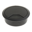 3Pcs 60mm Computer Desk Table Grommet Cable Port Wire Hole Cover -Black