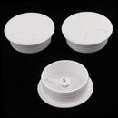 3Pcs 60mm Computer Desk Table Grommet Cable Port Wire Hole Cover -White