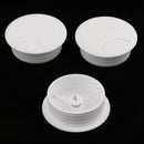 3Pcs 60mm Computer Desk Table Grommet Cable Port Wire Hole Cover -White