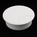 3Pcs 60mm Computer Desk Table Grommet Cable Port Wire Hole Cover -White