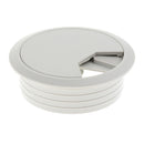 3Pcs 60mm Computer Desk Table Grommet Cable Port Wire Hole Cover Gray White