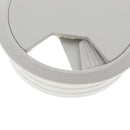 3Pcs 60mm Computer Desk Table Grommet Cable Port Wire Hole Cover Gray White