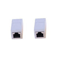 RJ45 Female to Female Network Ethernet Connector Adapter Coupler Extender White