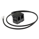 Telephone RJ9 Male to 2 Female 4P4C Connector Adapter Splitter Extension Cable (25cm/08ft)