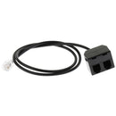 Telephone RJ9 Male to 2 Female 4P4C Connector Adapter Splitter Extension Cable (25cm/08ft)