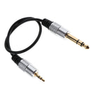 Premium 6.35mm 1/4'' To 3.5mm 1/8'' Cable For Laptop, Home Theater and Amplifiers 0.3meter