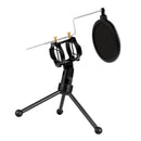 Microphone Isolation Shield Studio Mic Sound Absorbing Foam Panel for Condenser Microphone Black