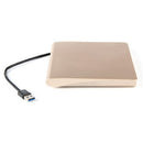 External CD Drive, USB 3.0 Protable DVD Drive High Speed RW Writer Burner Rewriter for Laptop Desktops Windows Mac OSX (Gold)