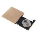 External CD Drive, USB 3.0 Protable DVD Drive High Speed RW Writer Burner Rewriter for Laptop Desktops Windows Mac OSX (Gold)
