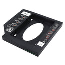 ABS 12.7mm SATA 3.0 SSD HDD Hard Drive Caddy Optical Bay Bracket for Laptops Black
