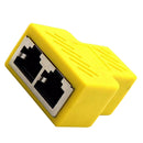 RJ45 Y Adapter Splitter Network Cat5 Cat6 3-way Connector Lan Cable Yellow