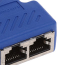 RJ45 Y Adapter Splitter Network Cat5 Cat6 3-way Connector Lan Cable Blue