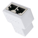 RJ45 Y Adapter Splitter Network Cat5 Cat6 3-way Connector Lan Cable White