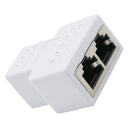 RJ45 Y Adapter Splitter Network Cat5 Cat6 3-way Connector Lan Cable White