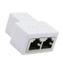 RJ45 Y Adapter Splitter Network Cat5 Cat6 3-way Connector Lan Cable White