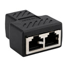 RJ45 Y Adapter Splitter Network Cat5 Cat6 3-way Connector Lan Cable Black