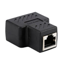 RJ45 Y Adapter Splitter Network Cat5 Cat6 3-way Connector Lan Cable Black