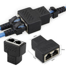 RJ45 Y Adapter Splitter Network Cat5 Cat6 3-way Connector Lan Cable Gray