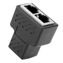 RJ45 Y Adapter Splitter Network Cat5 Cat6 3-way Connector Lan Cable Gray