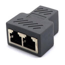 RJ45 Y Adapter Splitter Network Cat5 Cat6 3-way Connector Lan Cable Gray