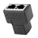 RJ45 Y Adapter Splitter Network Cat5 Cat6 3-way Connector Lan Cable Gray