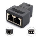 RJ45 Y Adapter Splitter Network Cat5 Cat6 3-way Connector Lan Cable Gray