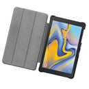 Heavy Duty Hard Kid Proof Cover PU Floding Case with Folio Full-Protection Ultra Slim Shell Case Black For Samsung Tab A 8.0 2018