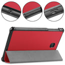 Heavy Duty Hard Kid Proof Cover PU Floding Case with Folio Full-Protection Ultra Slim Shell Case Red For Samsung Tab A 8.0 2018