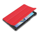 Heavy Duty Hard Kid Proof Cover PU Floding Case with Folio Full-Protection Ultra Slim Shell Case Red For Samsung Tab A 8.0 2018
