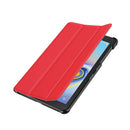 Heavy Duty Hard Kid Proof Cover PU Floding Case with Folio Full-Protection Ultra Slim Shell Case Red For Samsung Tab A 8.0 2018