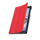 Heavy Duty Hard Kid Proof Cover PU Floding Case with Folio Full-Protection Ultra Slim Shell Case Red For Samsung Tab A 8.0 2018