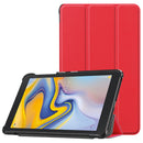Heavy Duty Hard Kid Proof Cover PU Floding Case with Folio Full-Protection Ultra Slim Shell Case Red For Samsung Tab A 8.0 2018