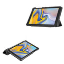 Heavy Duty Hard Kid Proof Cover PU Floding Case with Folio Full-Protection Ultra Slim Shell Case Dark Blue For Samsung Tab A 8.0 2018