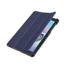 Heavy Duty Hard Kid Proof Cover PU Floding Case with Folio Full-Protection Ultra Slim Shell Case Dark Blue For Samsung Tab A 8.0 2018