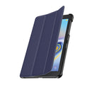 Heavy Duty Hard Kid Proof Cover PU Floding Case with Folio Full-Protection Ultra Slim Shell Case Dark Blue For Samsung Tab A 8.0 2018