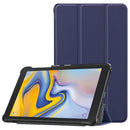 Heavy Duty Hard Kid Proof Cover PU Floding Case with Folio Full-Protection Ultra Slim Shell Case Dark Blue For Samsung Tab A 8.0 2018