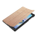 Heavy Duty Hard Kid Proof Cover PU Floding Case with Folio Full-Protection Ultra Slim Shell Case Golden For Samsung Tab A 8.0 2018