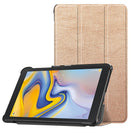Heavy Duty Hard Kid Proof Cover PU Floding Case with Folio Full-Protection Ultra Slim Shell Case Golden For Samsung Tab A 8.0 2018