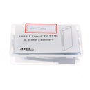 USB3.1 Type-C to NVMe M.2 Mobile Hard Disk Box 10Gbps M.2 SSD Enclosure M Key (Black)