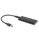 USB3.1 Type-C to NVMe M.2 Mobile Hard Disk Box 10Gbps M.2 SSD Enclosure M Key (Black)