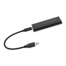 USB3.1 Type-C to NVMe M.2 Mobile Hard Disk Box 10Gbps M.2 SSD Enclosure M Key (Black)
