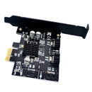 PCIe 2.0 x 1 to SATA III 4 Ports Adapter Card with Low Profile Bracket