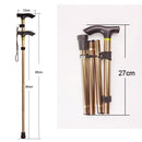 Aluminum Metal Folding Walking Stick Outdoor Adjustable Non-slip Hiking Climbing Trekking Pole