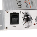 Lepy Hifi Stereo Power Digital 2x15W 2 Channel Amplifier with 3.5mm Audio Input for iPhone Computer MP3 Silver