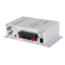 Lepy Hifi Stereo Power Digital 2x15W 2 Channel Amplifier with 3.5mm Audio Input for iPhone Computer MP3 Silver